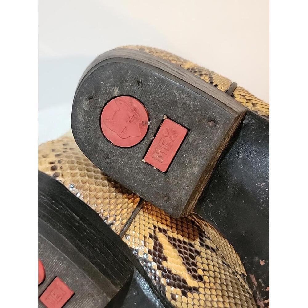 Exotic Python Vintage Mens Leather Embroidered Co… - image 9